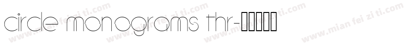 circle monograms thr字体转换